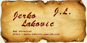 Jerko Laković vizit kartica